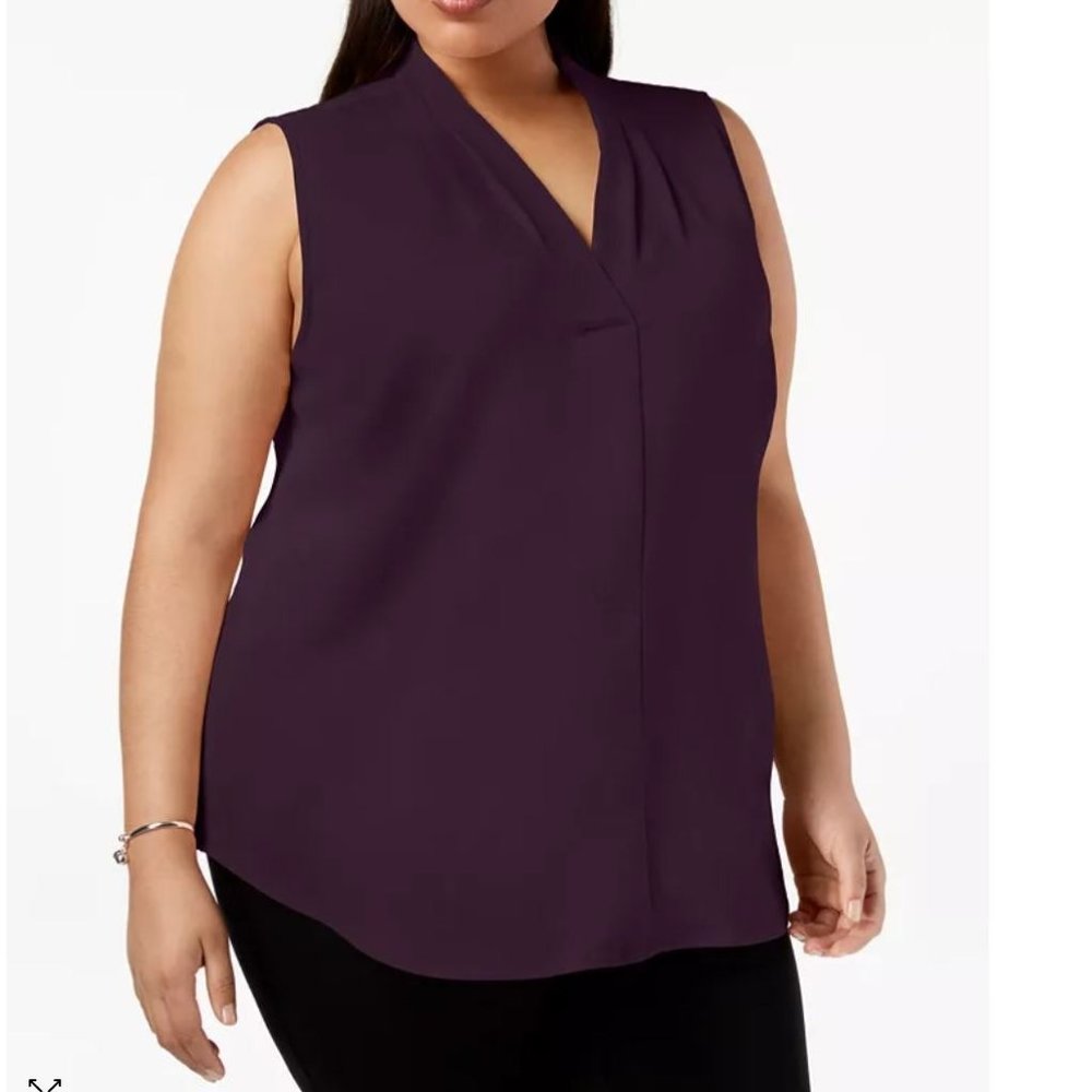 Calvin Klein Plus Size Pleated Shell